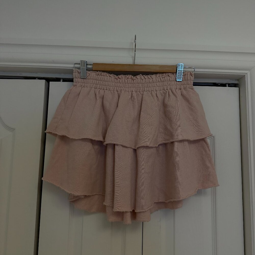 Tiered Ruffle Skirt – Baby Pink